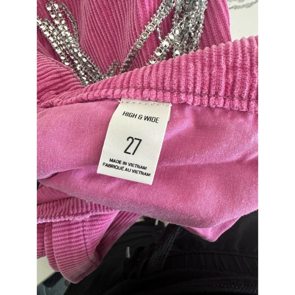BDG Urban Outfitters Pink Jeans Fringe Rhinestones Diamonds‎ Size 27 Wide-Leg - Picture 10 of 11